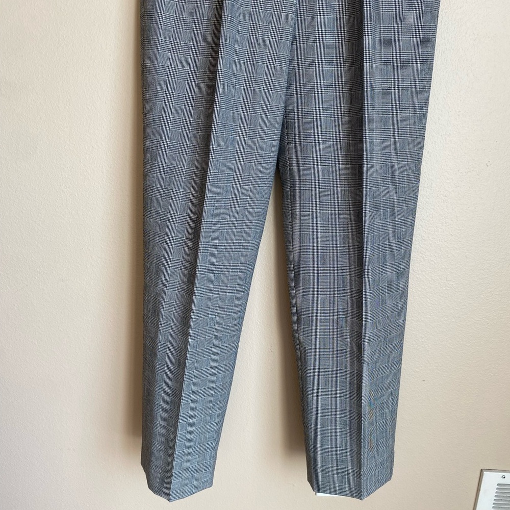 Pendleton 100% Virgin Wool Gray Plaid Trousers - image 4